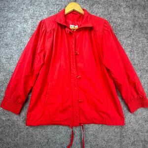 Vintage‎ Nordstrom Town Square Jacket Womens 8 Petite Red Parisian Chic Coastal
